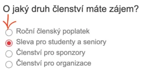 Druhy členství